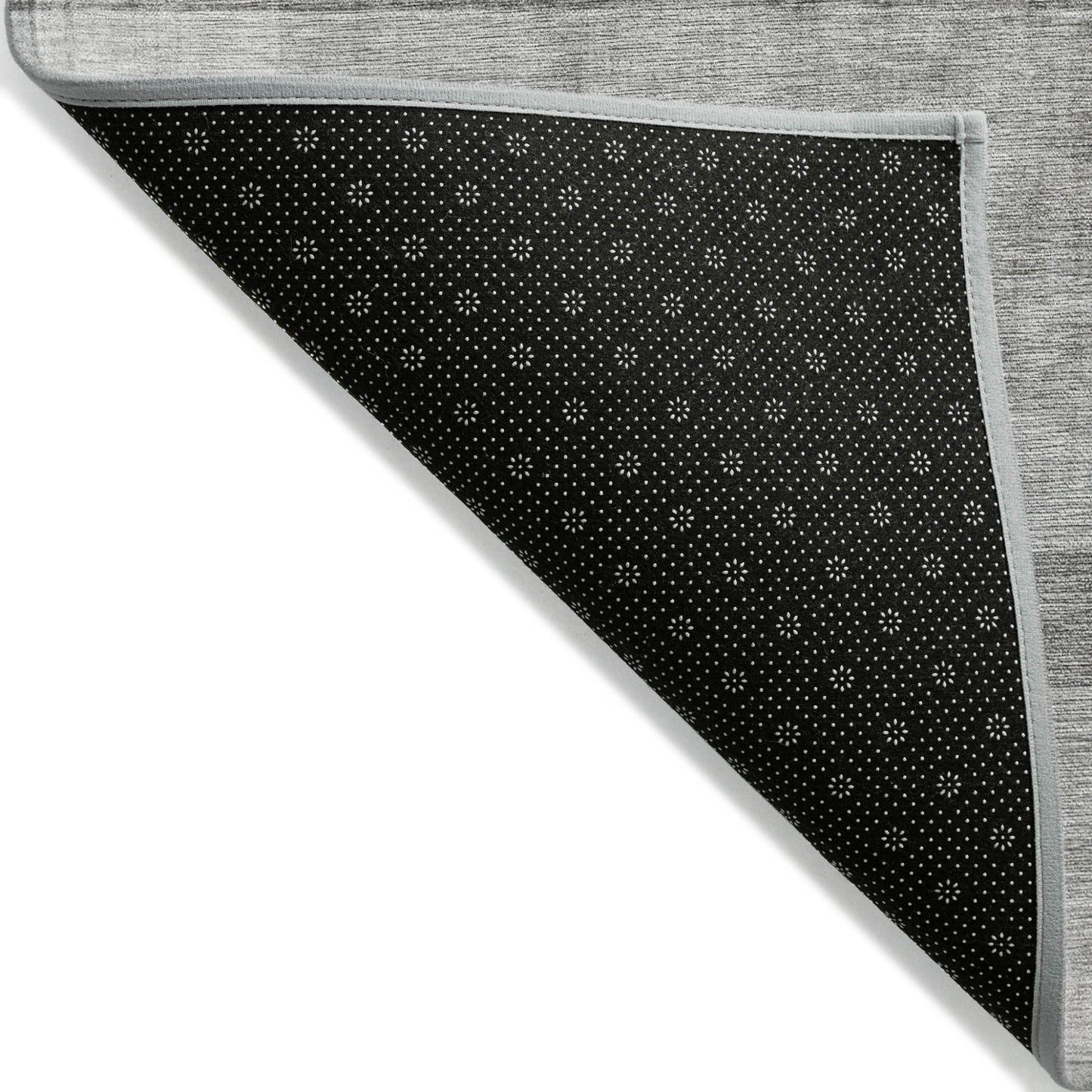9' X 12' Gray Ombre Washable Non Skid Indoor Outdoor Area Rug