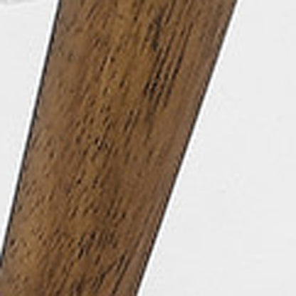 44" White and Brown Linen Upholstered Storage Bench with Flip Top